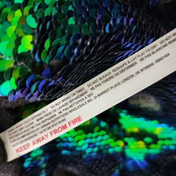 Free People Reversible Sequin Two Toned Prism Sparkle Mini Dress - Picture 6 of 8